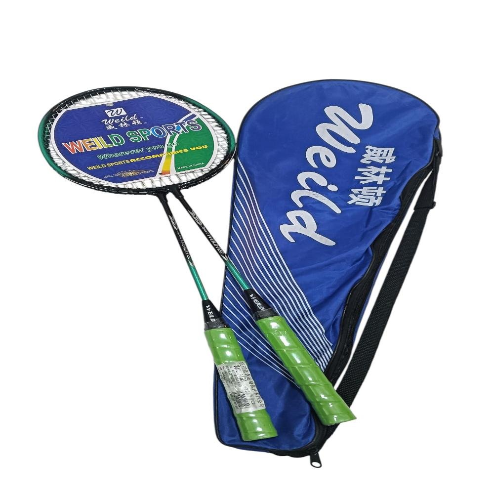 REIZ Badminton Racket Set - Orange Stripes